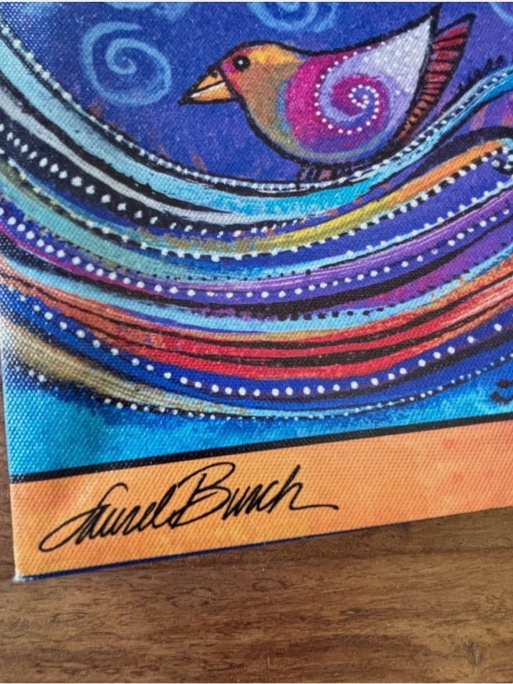 Laurel Burch Mares Vibrant Blue & Purple Horse Art Duo Canvas - Picture 3 of 7